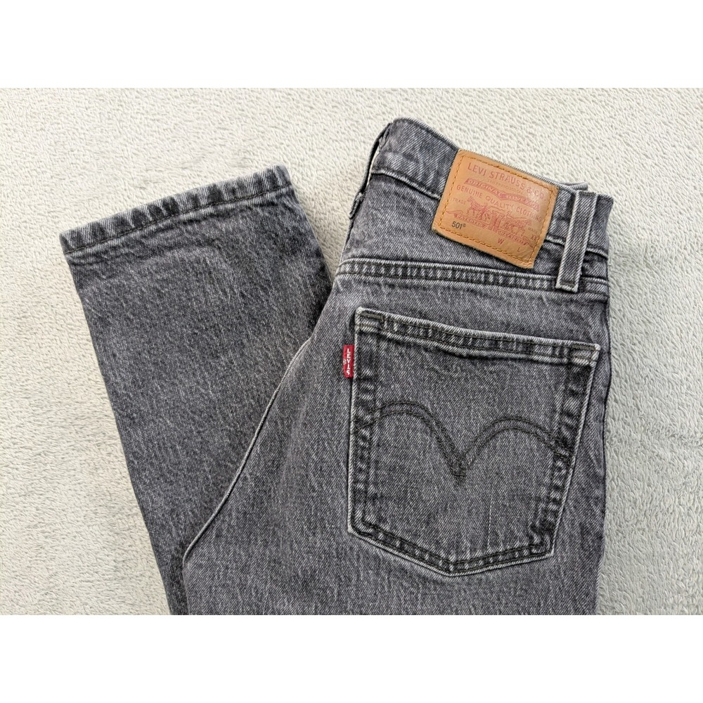 Levis Premium 501 Original Gray Straight Leg Button Fly Jeans 36200-0111 W24 L28